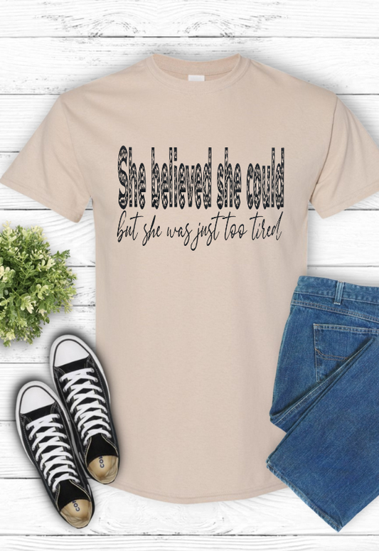 Short Sleeve T-Shirt She believed she could 939