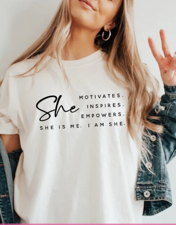 Short Sleeve T-Shirt She is me. I am she. 1114