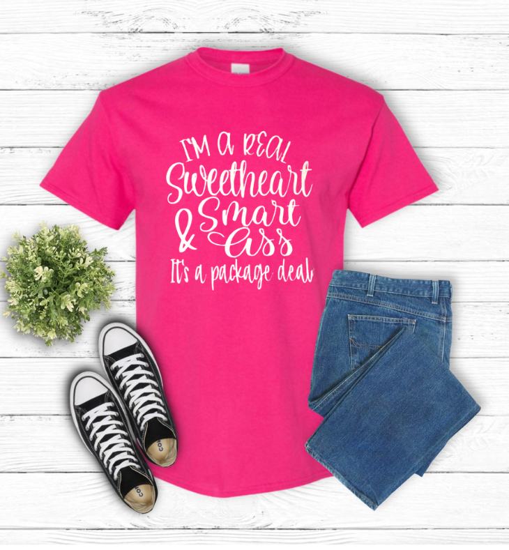 Short Sleeve T-Shirt I'm a real sweetheart 1147