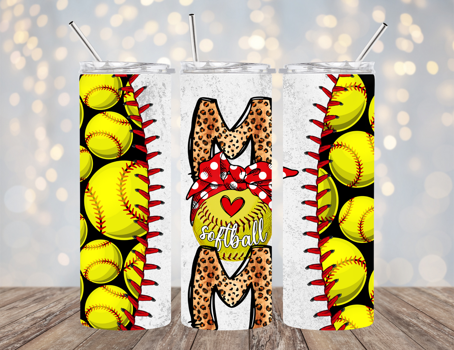 20 Oz Tumbler Softball Mom #1