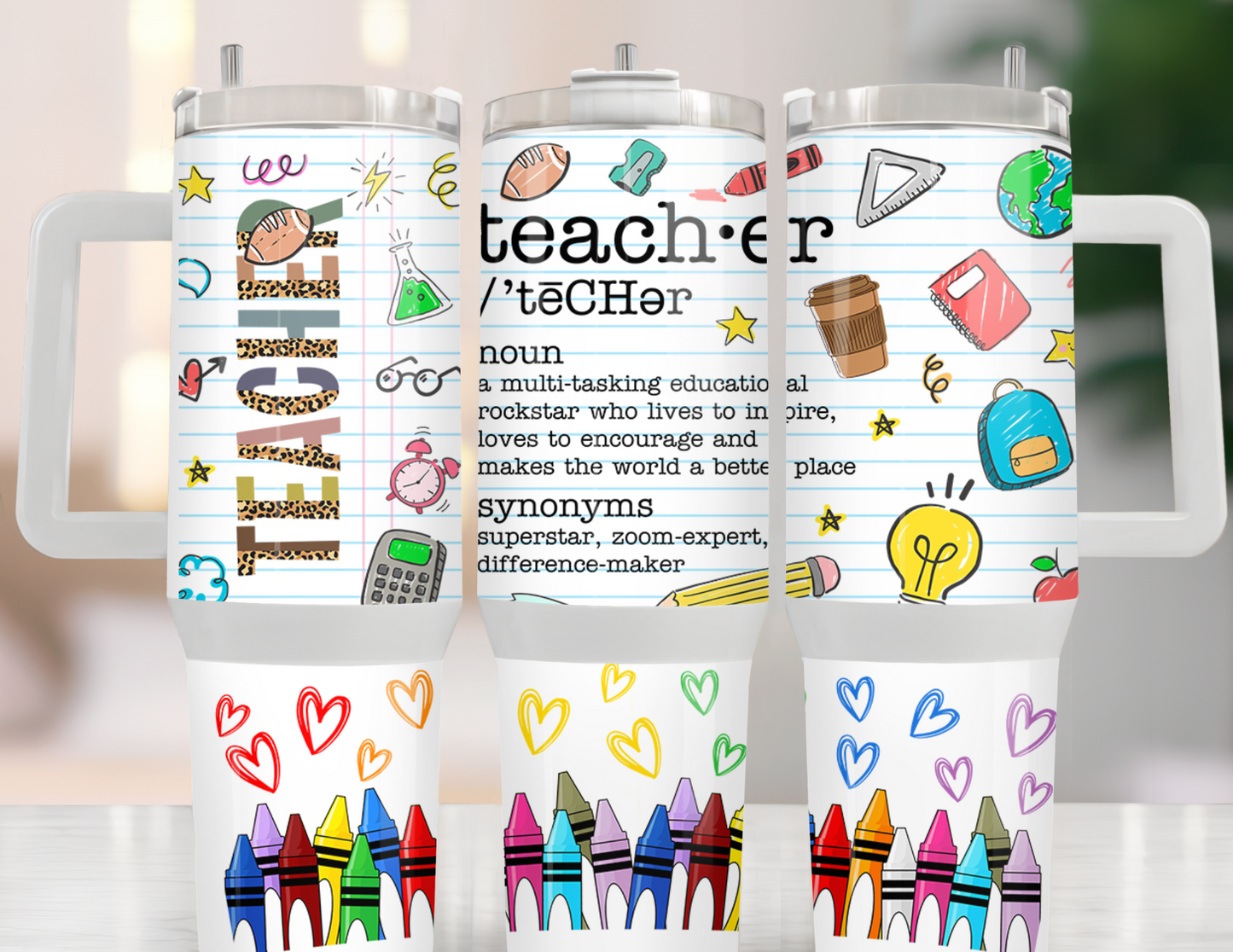 UVDTF 40 oz Cup Wrap Teacher 3007