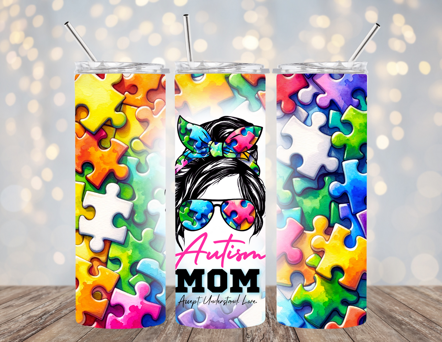 20 Oz Tumbler Autism Mom