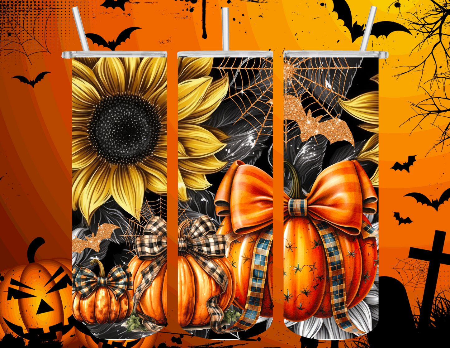 20 Oz Tumbler Fall Sunflower and Pumpkins