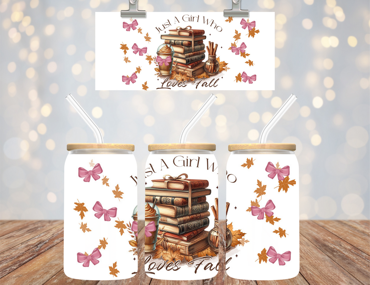 Uv Dtf Cup Wrap Just a Girl Who Loves Fall 537