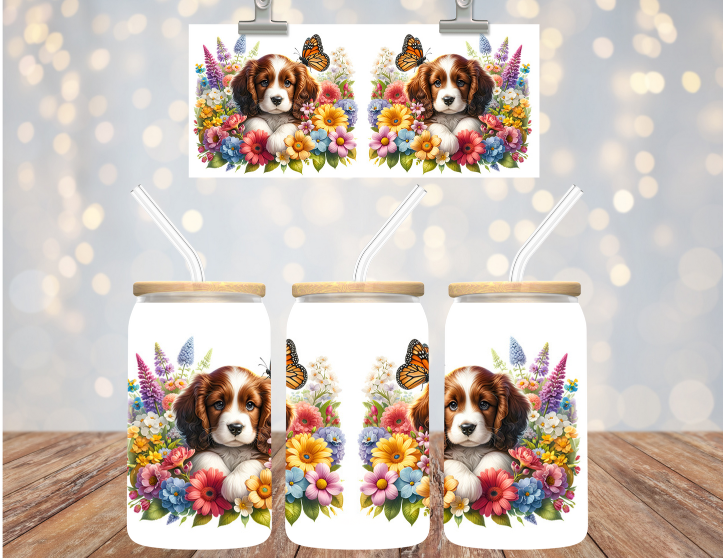 Uv Dtf Cup Wrap King Charles Spaniel Puppy 564