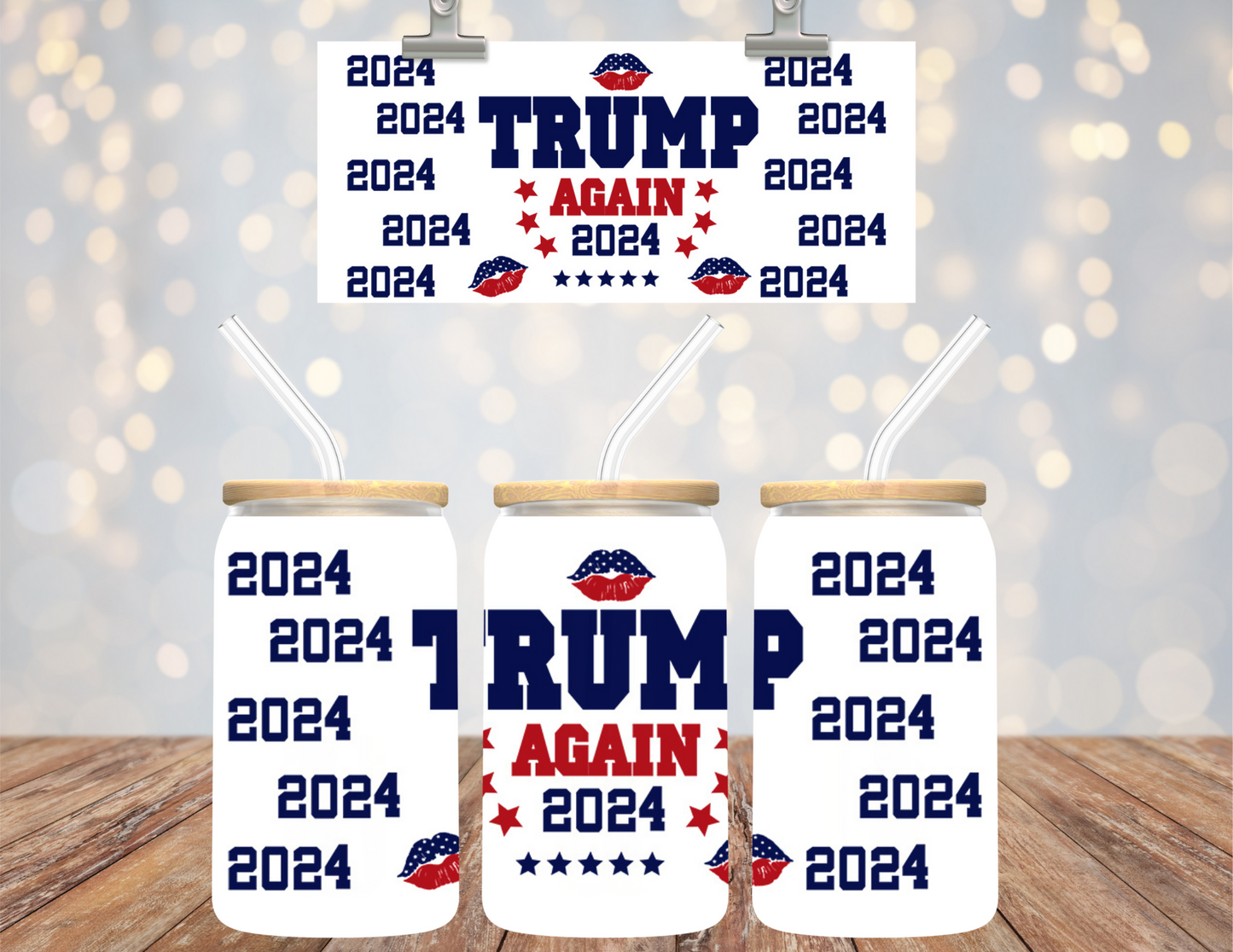 Uv Dtf Cup Wrap Trump Again 2024 605