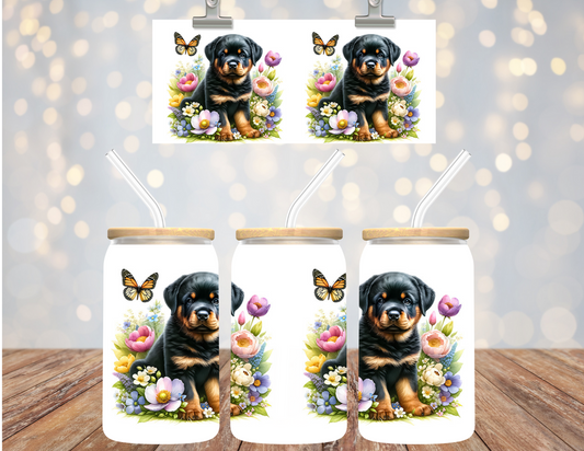 Uv Dtf Cup Wrap Rottweiler Puppy 580