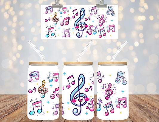 Uv Dtf Cup Wrap Music Notes 597