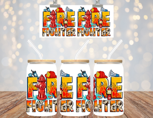 Uv Dtf Cup Wrap Fire fighter 622