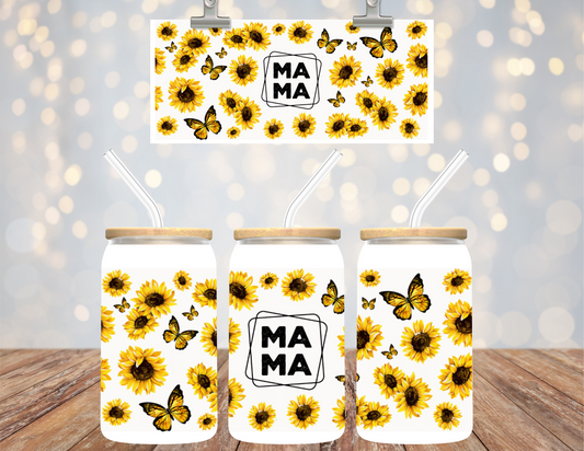 Uv Dtf Cup Wrap Mama Sunflowers 446