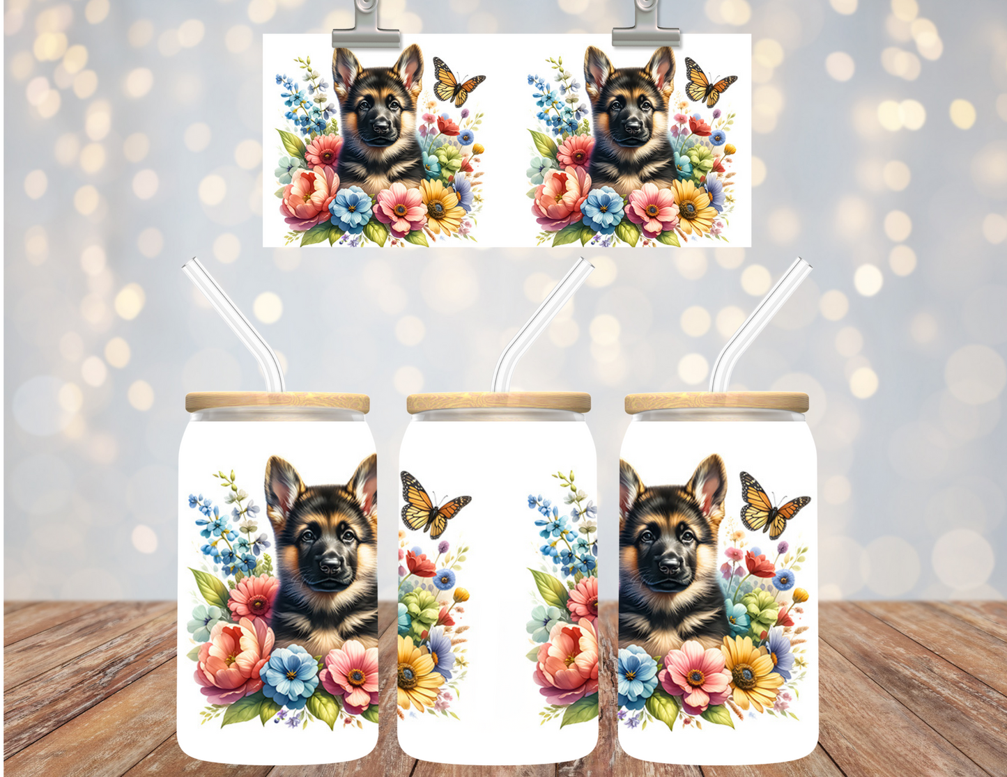 Uv Dtf Cup Wrap German Shepherd 550