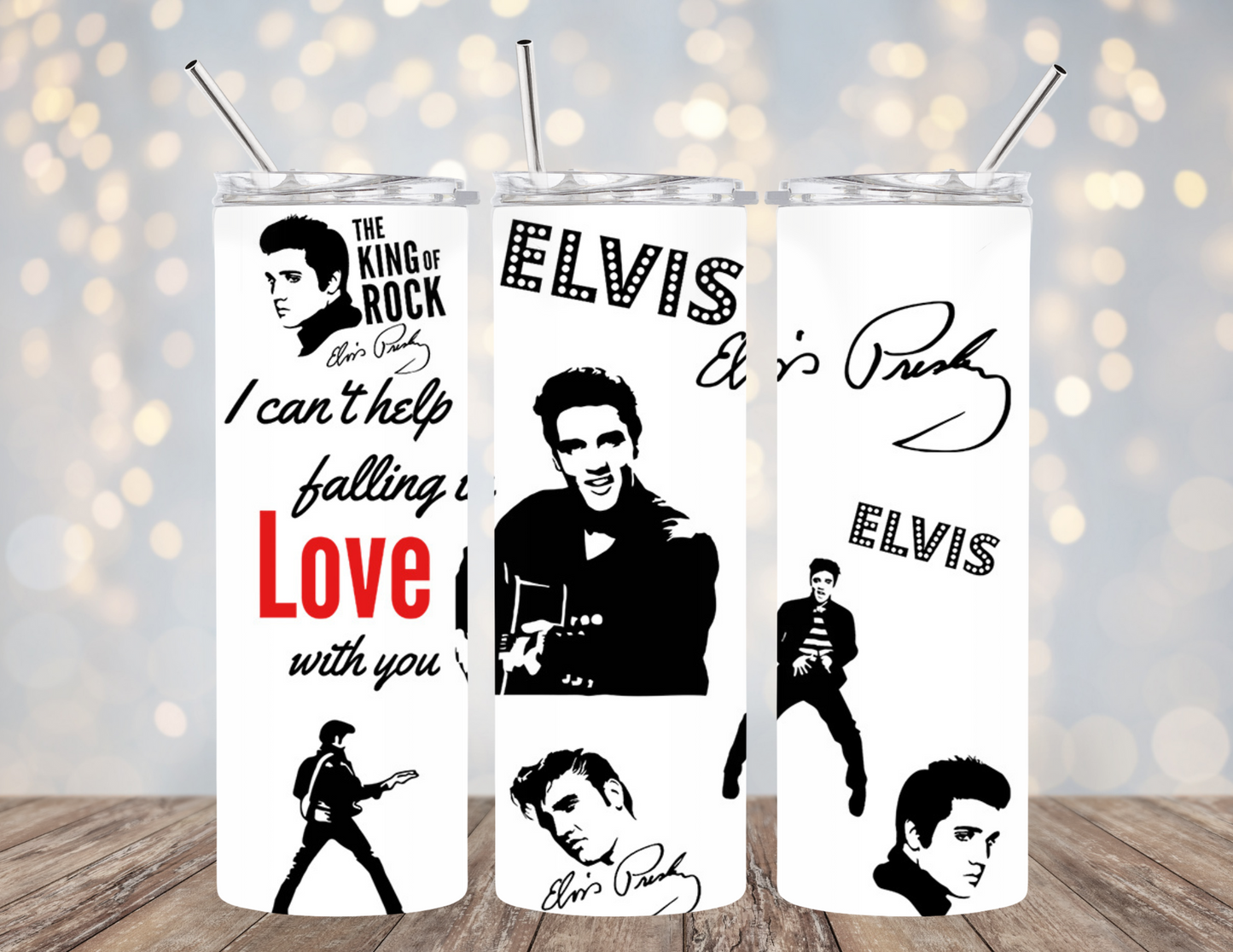 UVDTF 20 oz Cup Wrap Elvis The king of rock 2131