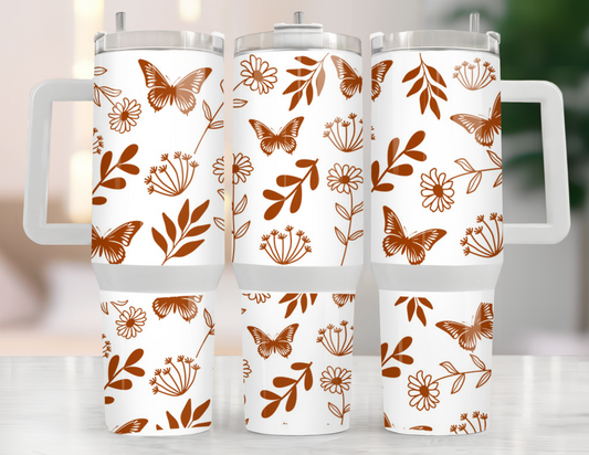 UVDTF 40 oz Cup Wrap Butterfly floral 3030