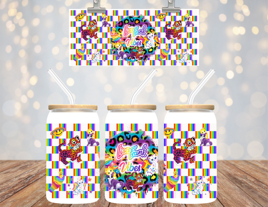 UVDTF 16 oz Cup Wrap Lisa Frank Vibes 6185