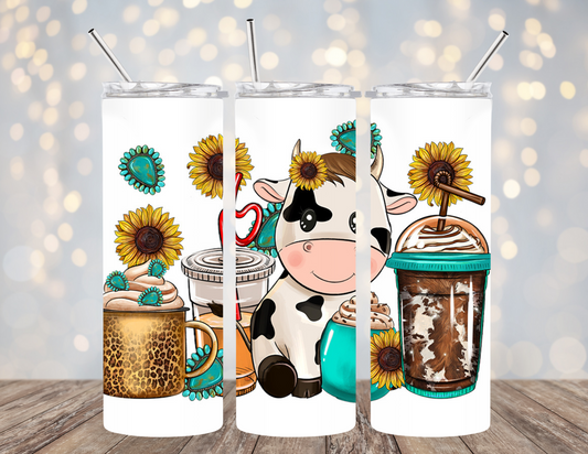 UVDTF 20 oz Cup Wrap Cute Cow 2006