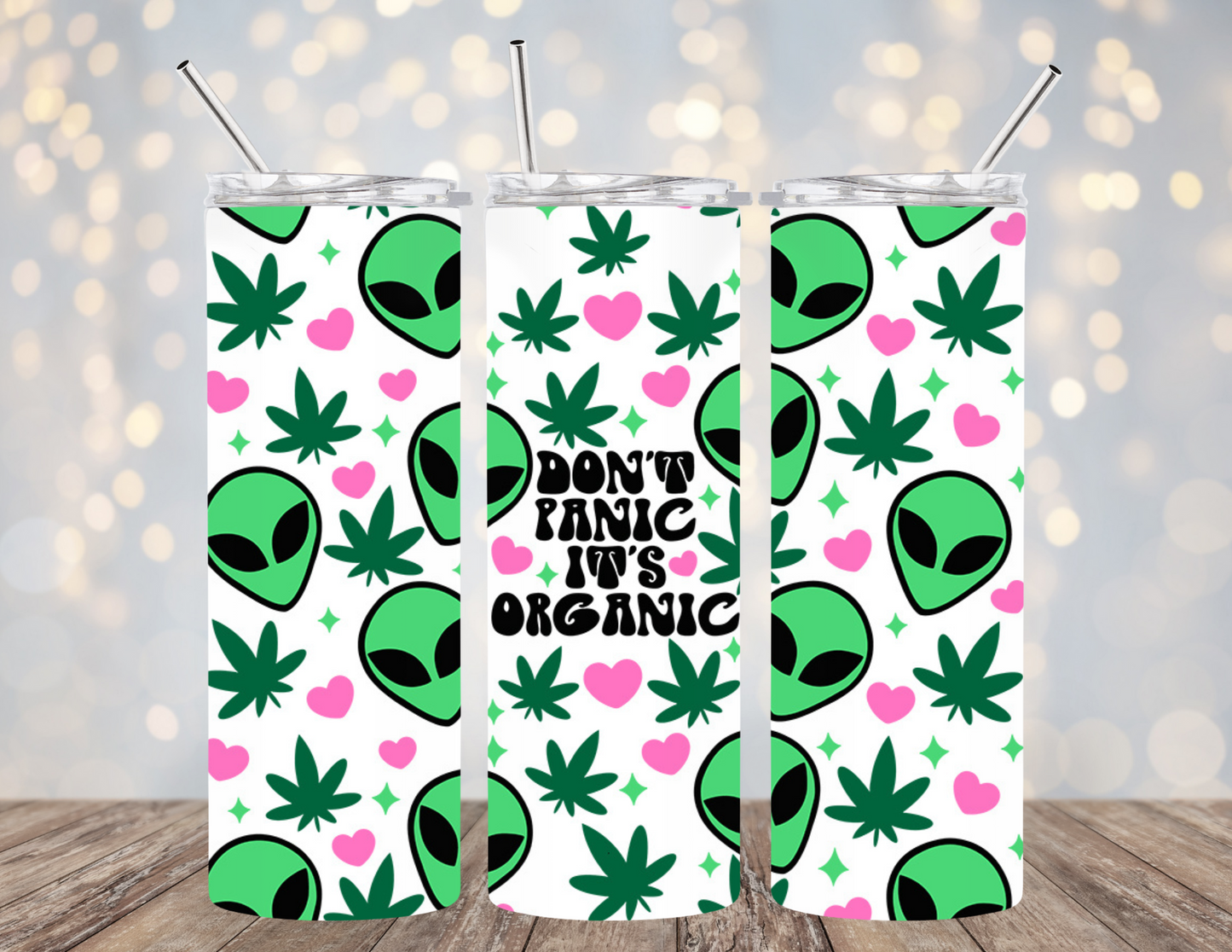 UVDTF 20 oz Cup Wrap Don't Panic Its Organic 2008