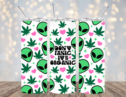 UVDTF 20 oz Cup Wrap Don't Panic Its Organic 2008