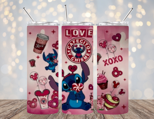 UVDTF 20 oz Cup Wrap Blue Monster Valentine 2088