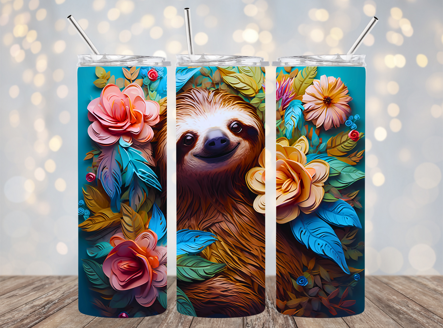 20 Oz Tumbler 3D Sloth