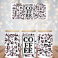 UV DTF  16 oz Cup Wrap Coffee Hearts 504