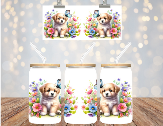 Uv Dtf Cup Wrap Cute Puppy 560