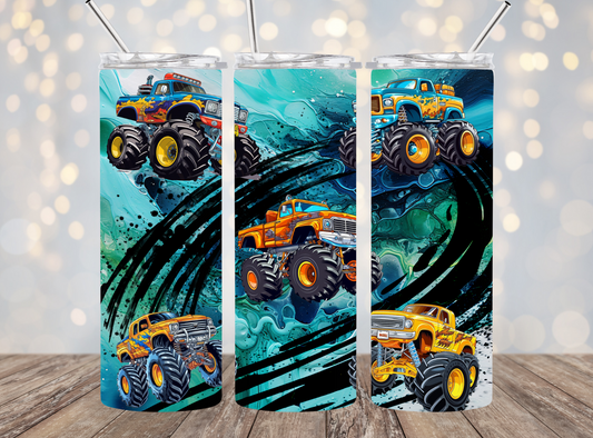 20 Oz Tumbler Monster Trucks