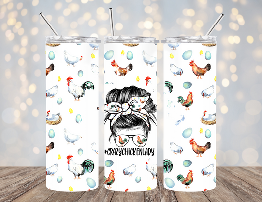 30 Oz Tumbler Crazy Chicken lady