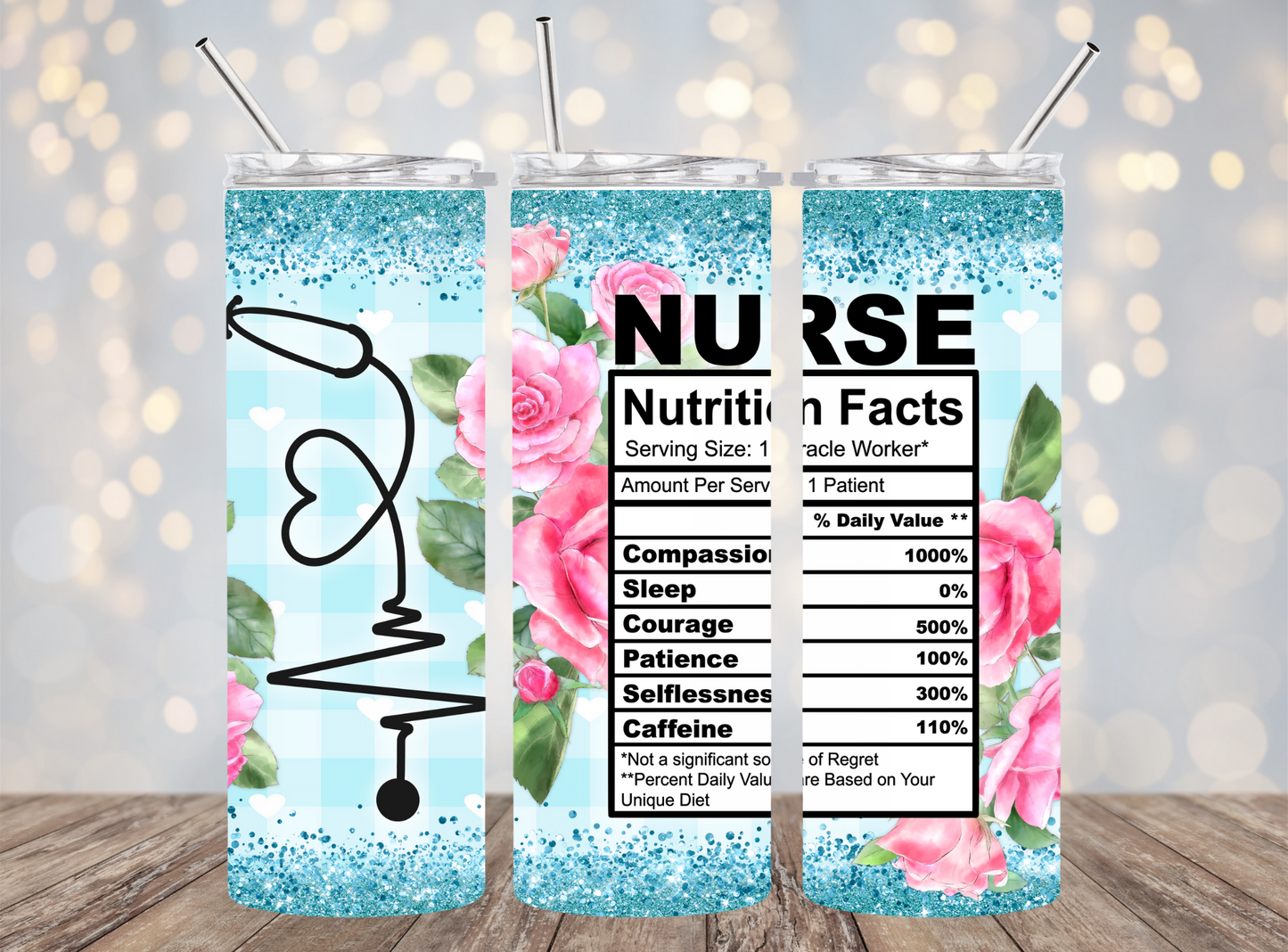 20 Oz Tumbler Nurse Nutrition Facts Tumbler