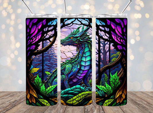 20 Oz Tumbler Colorful Dragon