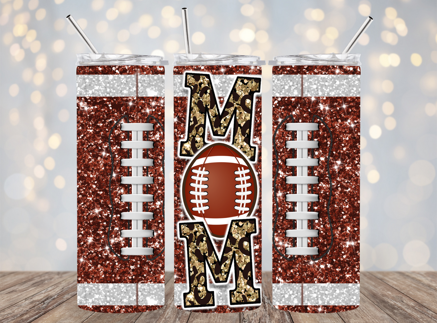 20 Oz Tumbler Football Mom