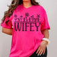 Short Sleeve T-Shirt Floral Wifey 1088