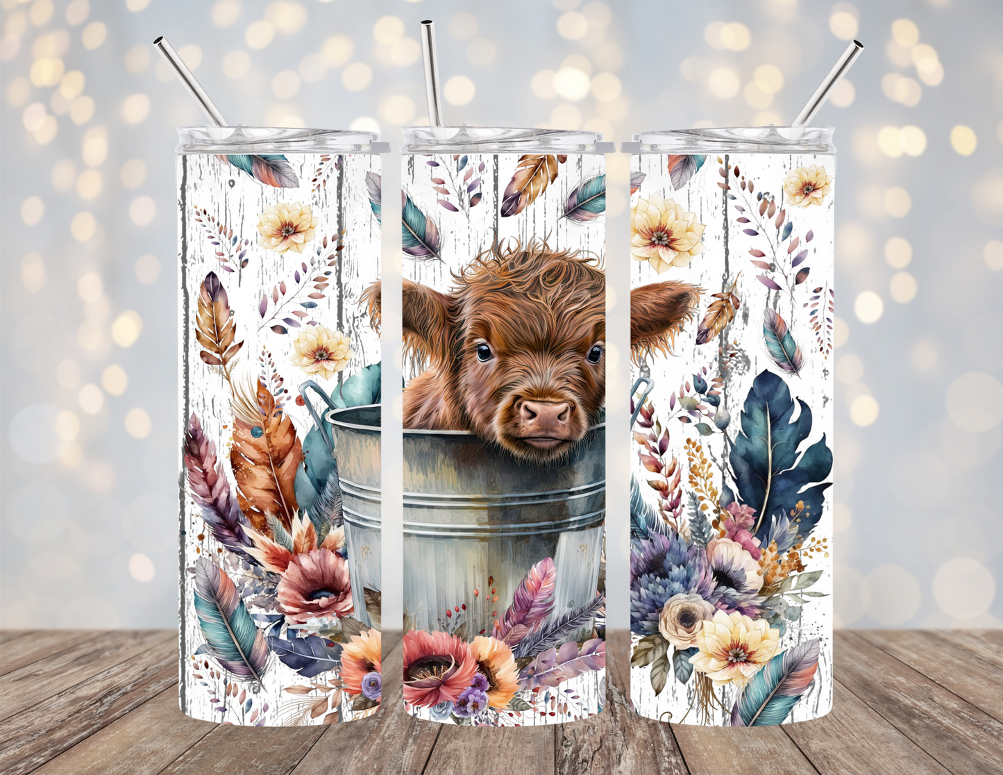 20 Oz Tumbler Baby Highland Cow