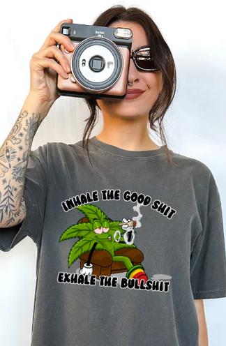 Short Sleeve T-Shirt Inhale the good shit 989