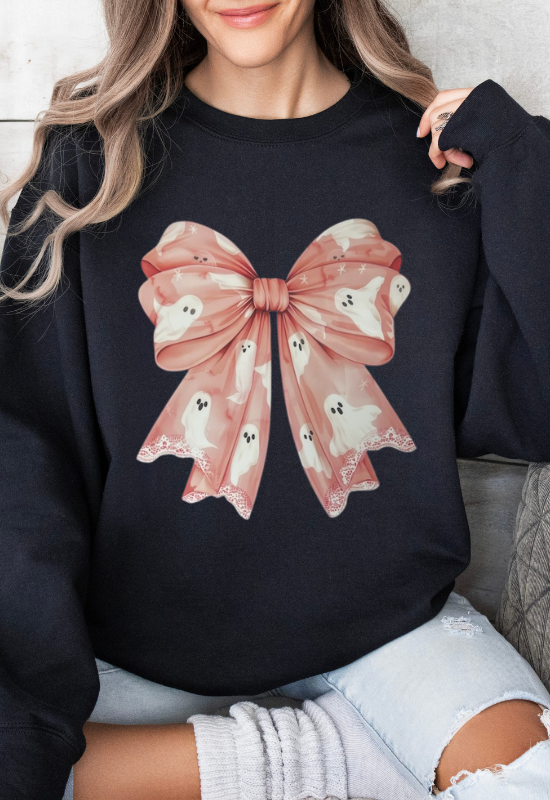 Crewneck Ghost Bow