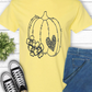 Short Sleeve T-Shirt Fall pumpkin heart