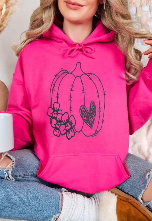 Hoodie Fall pumpkin heart